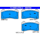 ATE | Bremsbelagsatz, Scheibenbremse | 13.0460-4704.2 ATE | Bremsbelagsatz, Scheibenbremse | 13.0460-4704.2