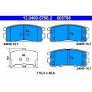 ATE | Bremsbelagsatz, Scheibenbremse | 13.0460-5788.2 ATE | Bremsbelagsatz, Scheibenbremse | 13.0460-5788.2