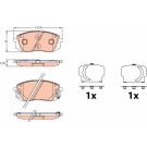 TRW | Bremsbelagsatz, Scheibenbremse | GDB3642