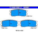 ATE | Bremsbelagsatz, Scheibenbremse | 13.0460-5981.2 ATE | Bremsbelagsatz, Scheibenbremse | 13.0460-5981.2