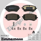 Zimmermann | Bremsbelagsatz, Scheibenbremse | 26451.195.2 Zimmermann | Bremsbelagsatz, Scheibenbremse | 26451.195.2