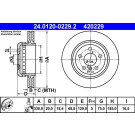 ATE | Bremsscheibe | 24.0120-0229.2