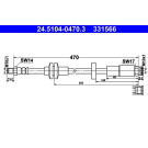 ATE | Bremsschlauch | 24.5104-0470.3