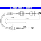 ATE | Seilzug, Kupplungsbetätigung | 24.3728-0519.2