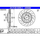 ATE | Bremsscheibe | 24.0128-0208.2