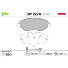 Valeo | Bremsbelagsatz, Scheibenbremse | 301027A Valeo | Bremsbelagsatz, Scheibenbremse | 301027A