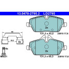 ATE | Bremsbelagsatz, Scheibenbremse | 13.0470-2795.2 ATE | Bremsbelagsatz, Scheibenbremse | 13.0470-2795.2