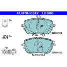ATE | Bremsbelagsatz, Scheibenbremse | 13.0470-3883.2 ATE | Bremsbelagsatz, Scheibenbremse | 13.0470-3883.2
