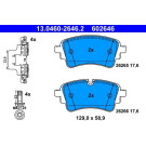 ATE | Bremsbelagsatz, Scheibenbremse | 13.0460-2646.2