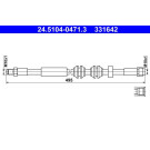 ATE | Bremsschlauch | 24.5104-0471.3