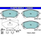 ATE | Bremsbelagsatz, Scheibenbremse | 13.0470-5535.2 ATE | Bremsbelagsatz, Scheibenbremse | 13.0470-5535.2