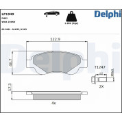 Delphi | Bremsbelagsatz, Scheibenbremse | LP1949