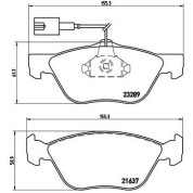 Brembo | Bremsbelagsatz, Scheibenbremse | P 23 077