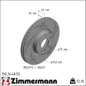 Zimmermann | Bremsscheibe | 150.3448.55