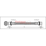 Metzger | Bremsschlauch | 4111426