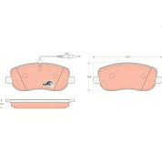 TRW | Bremsbelagsatz, Scheibenbremse | GDB1503