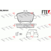 FTE | Bremsbelagsatz, Scheibenbremse | 9010921