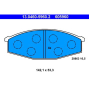 ATE | Bremsbelagsatz, Scheibenbremse | 13.0460-5960.2