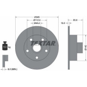 Textar | Bremsscheibe | 92072103