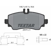 Textar | Bremsbelagsatz, Scheibenbremse | 2307004