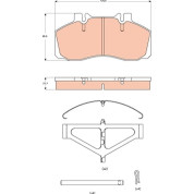 TRW | Bremsbelagsatz, Scheibenbremse | GDB5004