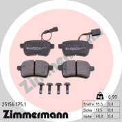 Zimmermann | Bremsbelagsatz, Scheibenbremse | 25156.175.1