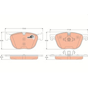 TRW | Bremsbelagsatz, Scheibenbremse | GDB1726