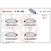 Brembo | Bremsbelagsatz, Scheibenbremse | P 24 052