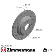 Zimmermann | Bremsscheibe | 150.3453.70