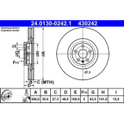 ATE | Bremsscheibe | 24.0130-0242.1