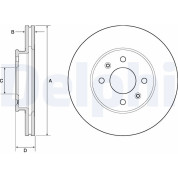 Delphi | Bremsscheibe | BG4744C