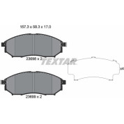 Textar | Bremsbelagsatz, Scheibenbremse | 2369803