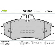 Valeo | Bremsbelagsatz, Scheibenbremse | 301300