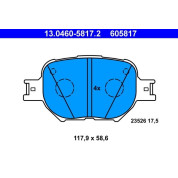ATE | Bremsbelagsatz, Scheibenbremse | 13.0460-5817.2