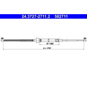 ATE | Seilzug, Feststellbremse | 24.3727-2711.2