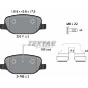 Textar | Bremsbelagsatz, Scheibenbremse | 2381101