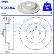 Delphi | Bremsscheibe | BG4386C