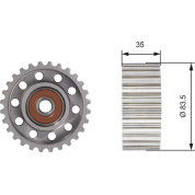 Gates | Umlenk-/Führungsrolle, Zahnriemen | T42100