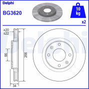 Delphi | Bremsscheibe | BG3620