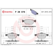 Brembo | Bremsbelagsatz, Scheibenbremse | P 28 076