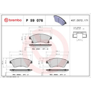 Brembo | Bremsbelagsatz, Scheibenbremse | P 59 076