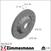 ZIMMERMANN 150.2942.70 Bremsscheibe für BMW 3er, 4er, 2er 370x24mm, 7/5, 5x120, Belüftet, gelocht, zweiteilige Bremsscheibe ZIMMERMANN 150.2942.70 Bremsscheibe für BMW 3er, 4er, 2er 370x24mm, 7/5, 5x120, Belüftet, gelocht, zweiteilige Bremsscheibe