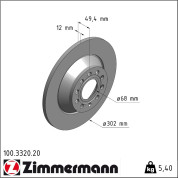 Zimmermann | Bremsscheibe | 100.3320.20