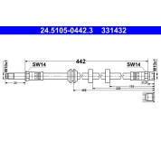 ATE | Bremsschlauch | 24.5105-0442.3