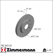 Zimmermann | Bremsscheibe | 180.3021.20