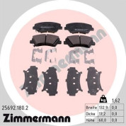 Zimmermann | Bremsbelagsatz, Scheibenbremse | 25692.180.2