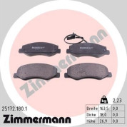 Zimmermann | Bremsbelagsatz, Scheibenbremse | 25172.180.1