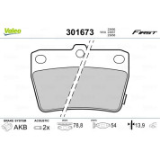 Valeo | Bremsbelagsatz, Scheibenbremse | 301673