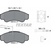 Textar | Bremsbelagsatz, Scheibenbremse | 2391901