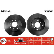 TRW | Bremsscheibe | DF3109